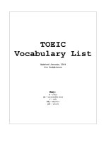 Tài liệu TOEIC Vocabulary List Jan 2004 pptx