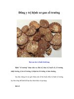 Tài liệu Đông y trị bệnh xơ gan cổ trướng doc