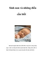 Tài liệu Sinh non và những điều cần biết pptx