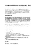 Tài liệu Cách đưa tin về các cuộc họp, hội nghị doc