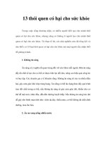 Tài liệu 13 thói quen có hại cho sức khỏe docx