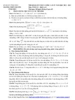 THI KHẢO sát CHẤT LƯỢNG lần IV năm học 2012 – 2013 chuyen vinh phuc 4 2013 