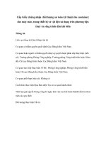 Tài liệu Cấp Giấy chứng nhận chất lượng an toàn kỹ thuật cho container; cho máy móc, trang thiết bị và vật liệu sử dụng trên phương tiện thuỷ và công trình dầu khí biển docx