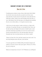 Tài liệu LUYỆN ĐỌC TIẾNG ANH QUA TÁC PHẨM VĂN HỌC-SHORT STORY BY O’HENRY-Rus In Urbe pptx