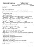 Tài liệu Đề kiểm tra học kỳ I_ Hoá học 12 docx