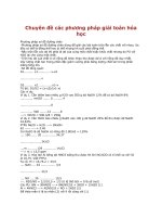 Tài liệu Chuyên đề các phương pháp giải toán hóa học pdf