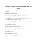 Tài liệu Cấp lại giấy phép hoạt động báo áp thấp nhiệt đới, bão, lũ doc