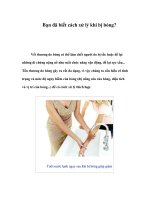 Tài liệu Bạn đã biết cách xử lý khi bị bỏng? docx