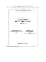 Tài liệu Mẫu bìa và trang phụ bìa của bản cam kết bảo vệ môi trường docx