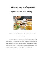 Tài liệu Kiêng kị trong ăn uống đối với bệnh nhân đái tháo đường pdf