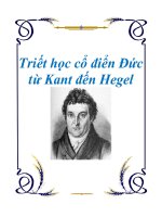 Tài liệu Triết học cổ điển Đức từ Kant đến Hegel pptx
