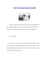 Tài liệu Cho bé sự khởi đầu tốt nhất ppt