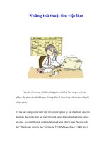 Tài liệu Những thủ thuật tìm việc làm docx