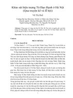 Khảo sát hiện tượng từ đạo hạnh ở hà nội (qua truyện kể và lễ hội) 
