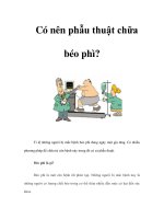 Tài liệu Có nên phẫu thuật chữa béo phì? doc