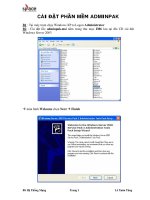 Tài liệu CÀI ĐẶT PHẦN MỀM ADMINPAK doc