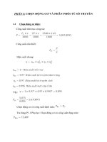 Tài liệu Đồ án nguyên lý _chi tiết máy. Phần:Chọn động cơ và phân phối tỷ số truyền docx