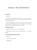 Tài liệu Gíao án toán lớp 1 - THỰC HÀNH ĐO ĐỘ DÀI pdf