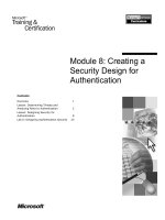 Tài liệu Module 8: Creating a Security Design for Authentication docx