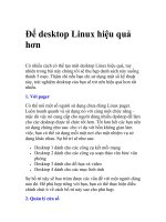 Tài liệu Để desktop Linux hiệu quả hơn pptx