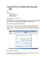 Tài liệu Tăng tốc IE8 với những bước đơn giản nhất ppt