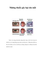 Tài liệu Những thuốc gây hại cho mắt docx