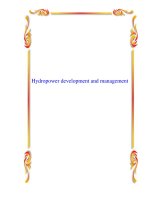 Tài liệu Hydropower development and management docx
