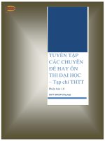 TUYỂN TẬP CÁC CHUYÊN ĐỀ HAY ÔN THI ĐẠI HỌC – Tạp chí THTT