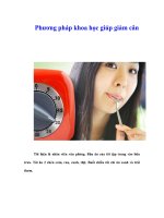 Tài liệu Phương pháp khoa học giúp giảm cân doc