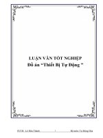 Luận văn tốt nghiệp thiết bị tự động 
