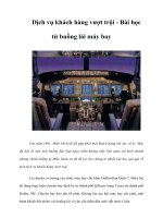 Tài liệu Dịch vụ khách hàng vượt trội - Bài học từ buồng lái máy bay doc