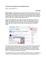 Tài liệu Dõi theo doanh nghiệp bằng Twitter RSS Searches pdf