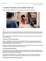7 classic principles of successful startups 