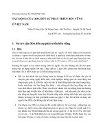 TÁC ĐỘNG của ODA đến sự PHÁT TRIỂN bền VỮNG ở VIỆT NAM 