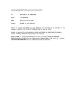 Tài liệu Announcement of termination of employee ppt