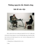Tài liệu Những nguyên tắc thành công khi đi xin việc doc