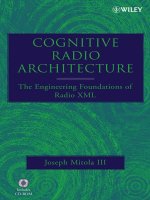 Tài liệu COGNITIVE RADIO ARCHITECTURE pptx