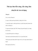 Tài liệu Thủ tục đưa bến cảng, cầu cảng, khu chuyển tải vào sử dụng pdf