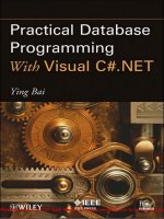 Tài liệu Practical Database Programming With Visual C#.NET- P1 doc