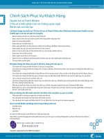 Tài liệu Chính Sách Phục Vụ Khách Hàng ppt