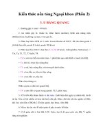 Tài liệu Kiến thức nền tảng Ngoại khoa (Phần 2) pptx