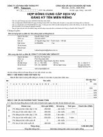 Tài liệu HỢP ĐỒNG CUNG CẤP DỊCH VỤ ĐĂNG KÝ TÊN MIỀN RIÊNG ppt