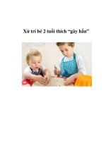 Tài liệu Xử trí bé 2 tuổi thích “gây hấn pdf