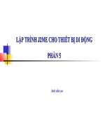 Lập trình J2ME cho thiết bị di động - 05- Ebook
