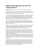 Tài liệu Những bài học lãnh đạo của cựu CEO Thomson Reuters pdf