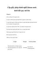 Tài liệu Cấp giấy phép hành nghề khoan nước dưới đất quy mô lớn pdf