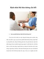 Tài liệu Bệnh nhân Đái tháo đường cần biết ppt