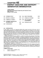 Tài liệu EXERGY ANALYSIS AND ENTROPY GENERATION MINIMIZATION docx