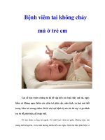 Tài liệu Bệnh viêm tai không chảy mủ ở trẻ em pdf