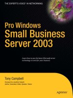 Tài liệu Pro Windows Small Business Server 2003 docx